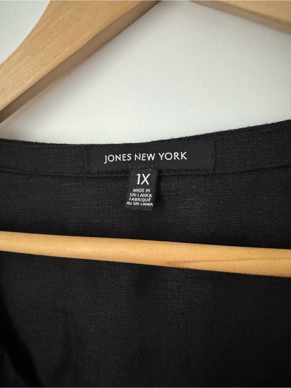 Jones New York Black Linen Open Blazer with pockets, size 1x - Picture 2 of 8
